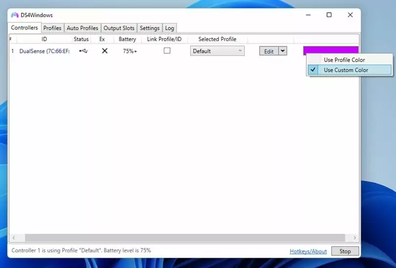 Alterando a cor do controle 