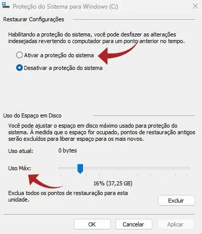 Configuração de 