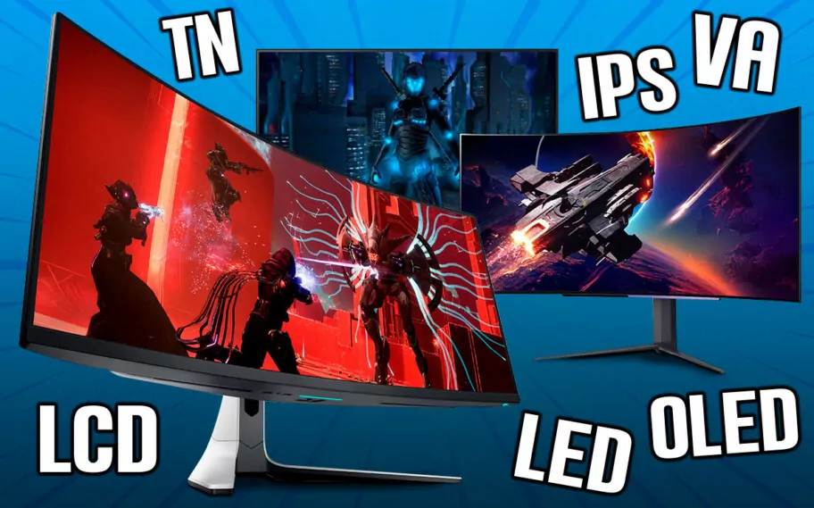 Tipos de painel de monitor