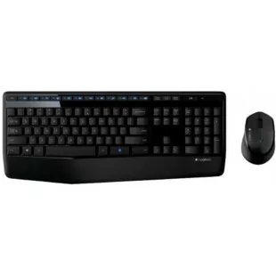 Kit Teclado e Mouse Logitech, ABNT2, Preto
