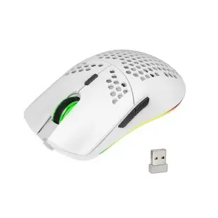 Mouse Sem fio T66 RGB, Mingzhe, Branco