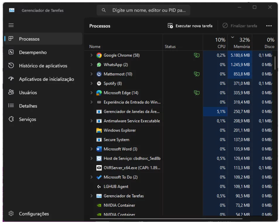Como ver memória RAM