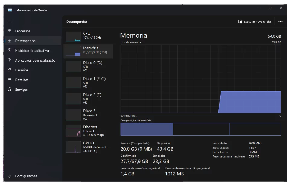Como ver memória RAM