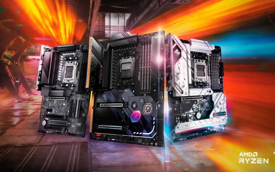 Placas ASRock com socket AM5, compatíveis com Ryzen 7 9800X3D.