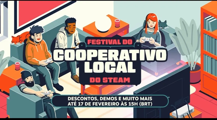 Imagem de divulgação de uma promoção da Steam