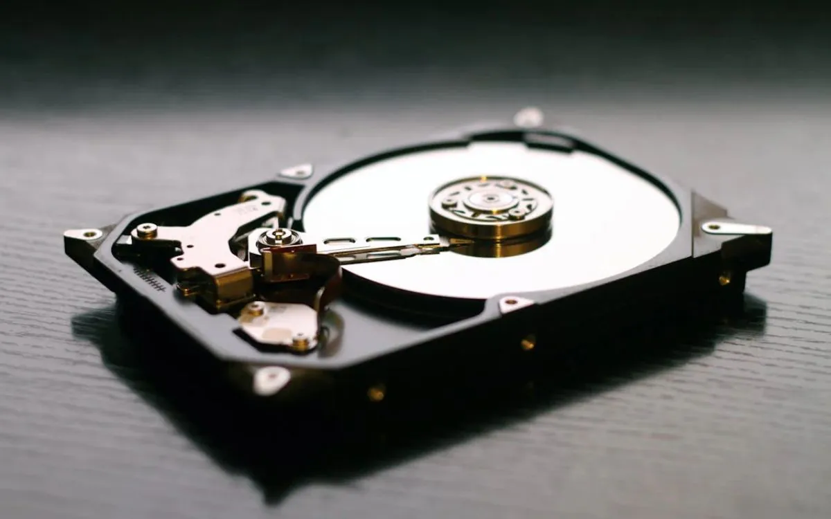 Image of an open HDD