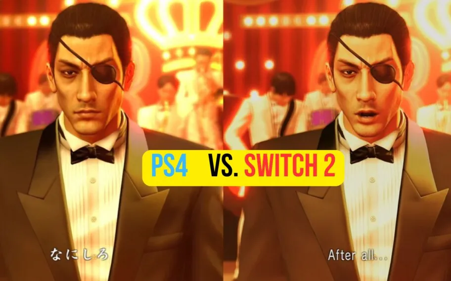Comparação de Yakuza 0 do PS4 e do Switch 2