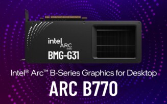 Imagem de placa Battlemage com Arc B770 escrito