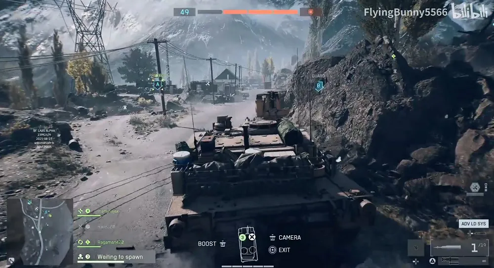 Captura do gameplay de tanque no novo Battlefield