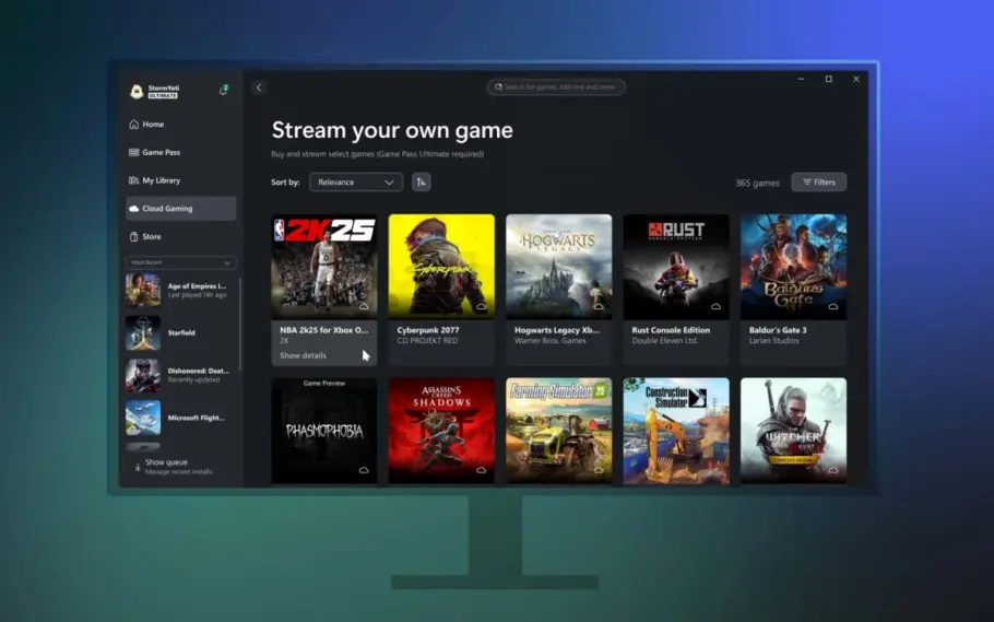 Atualização de julho do Xbox App traz streaming de jogos comprados para o PC