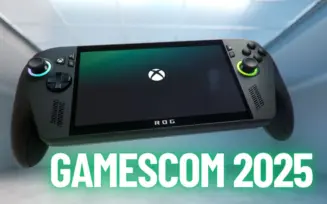 ASUS ROG Xbox Ally com gamescom 2025 escrito ao lado