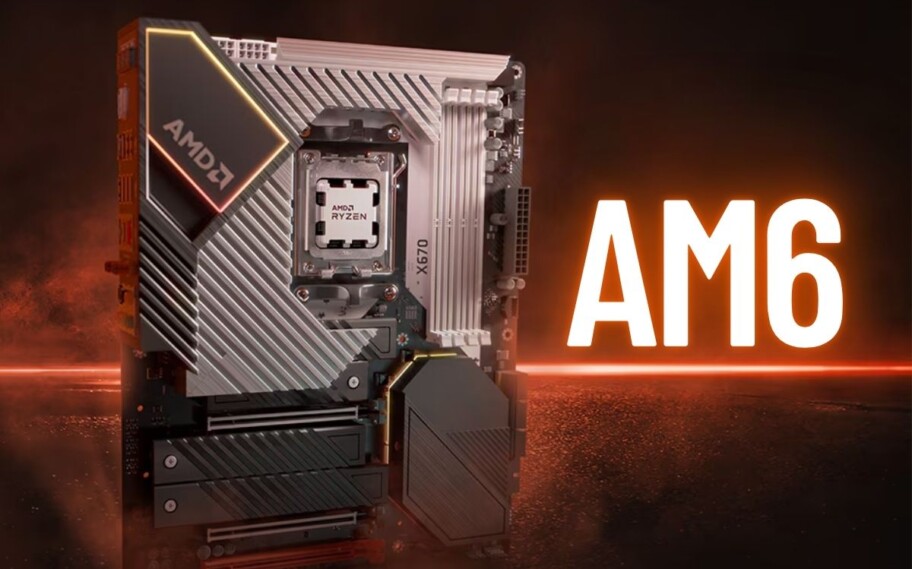Placa AMD com AM6 escrito ao lado