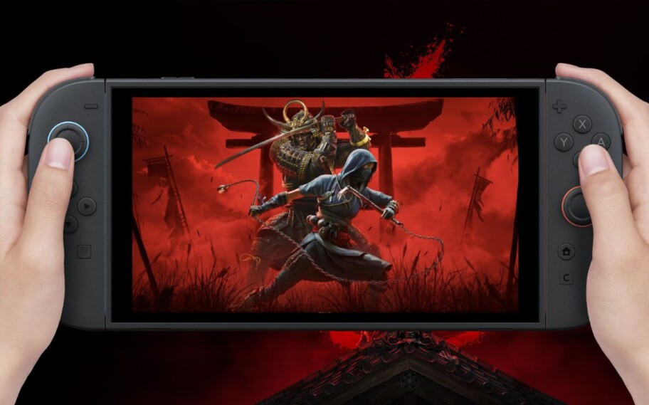 Switch 2 com AC Shadows na tela