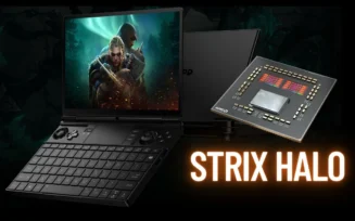 GPD Win Max ao lado de APU Strix Halo