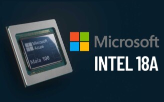 Imagem do Microsoft Maia com Intel 18A escrito