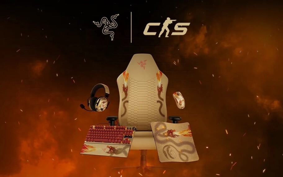Razer lança coleção de produtos inspirados na skin Dragon Lore, de Counter-Strike 2