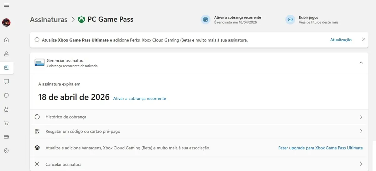 Xbox Game Pass: como cancelar ou mudar sua assinatura
