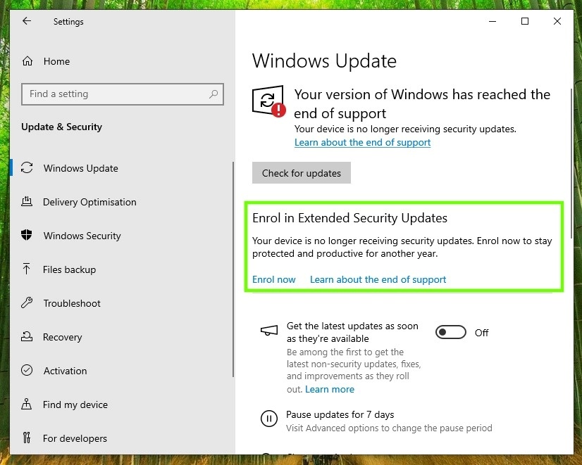 Bug em update do Windows 10 alerta incorretamente sobre fim de suporte