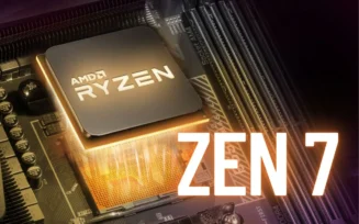 Imagem de processador Ryzen com Zen 7 escrito ao lado