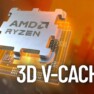 Imagem de processador Ryzen escrito 3D V-Cache ao lado