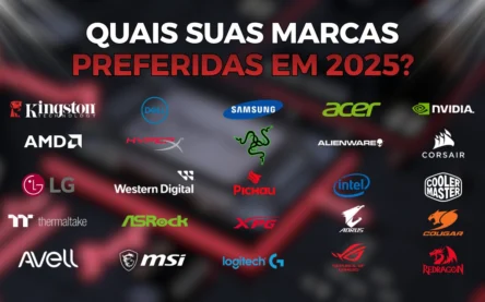 Pesquisa Adrenaline 2025 - Marcas preferidas de periféricos e hardwares