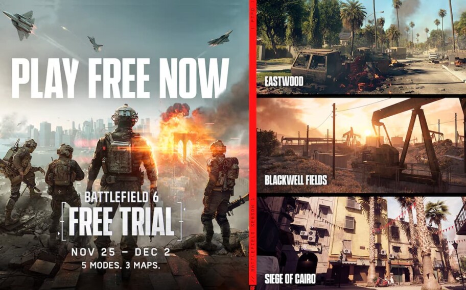 Battlefield 6 ficará grátis por uma semana; veja mapas e modos disponíveis
