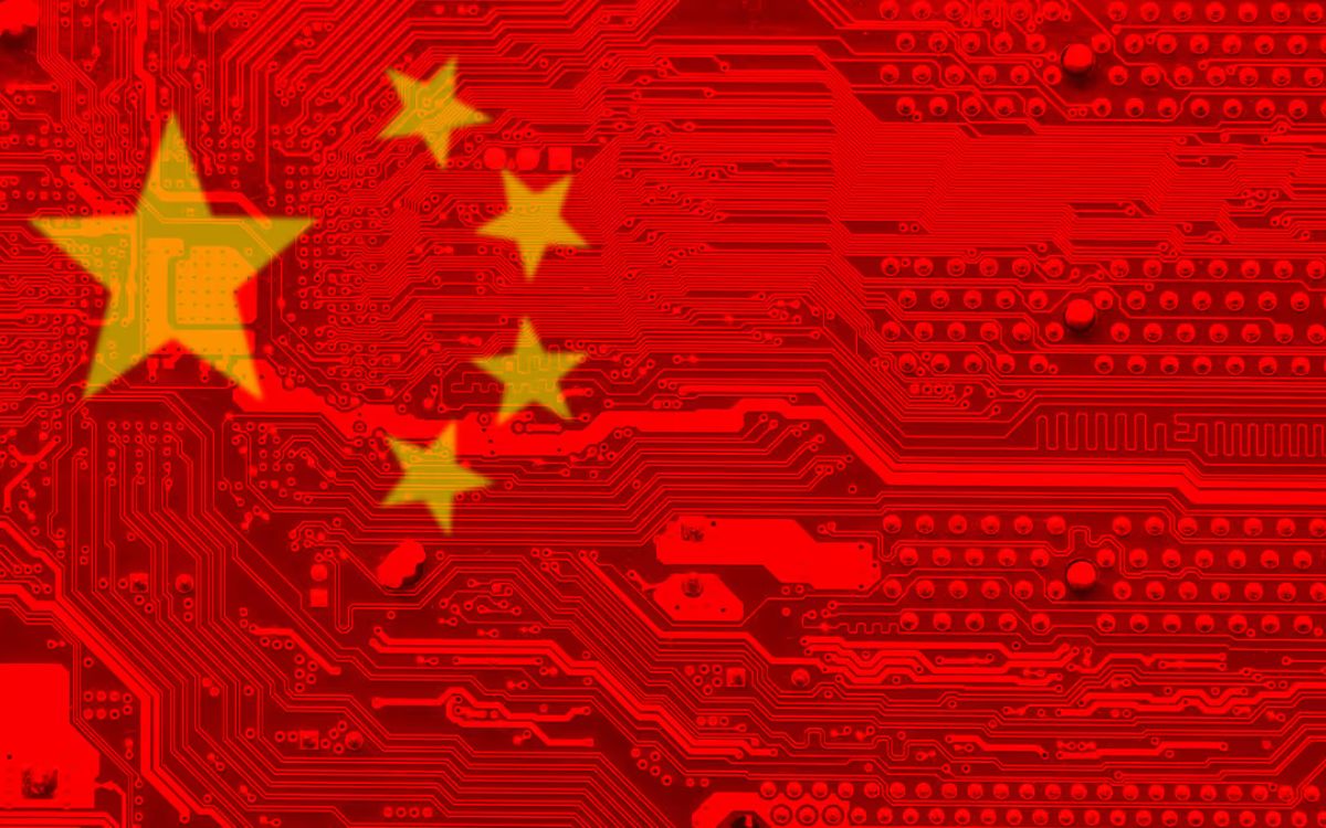 Bandeira da China estilizada