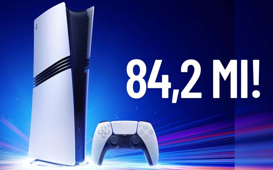 Imagem do PS5 com número de vendas ao lado