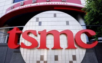 Placa da TSMC em um de seus prédios