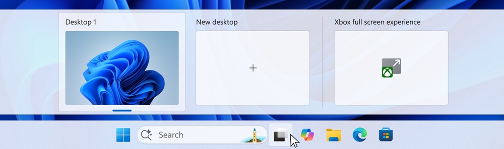Imagem da Visualização de Tarefas com o Xbox FSE
