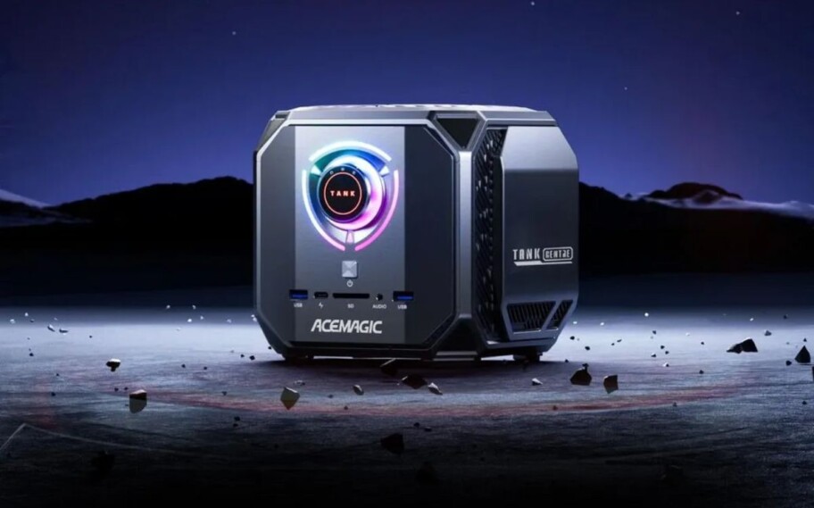 Imagem do novo mini PC em forma de cubo da Acemagic