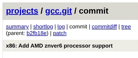 Captura do Znver6 no GCC