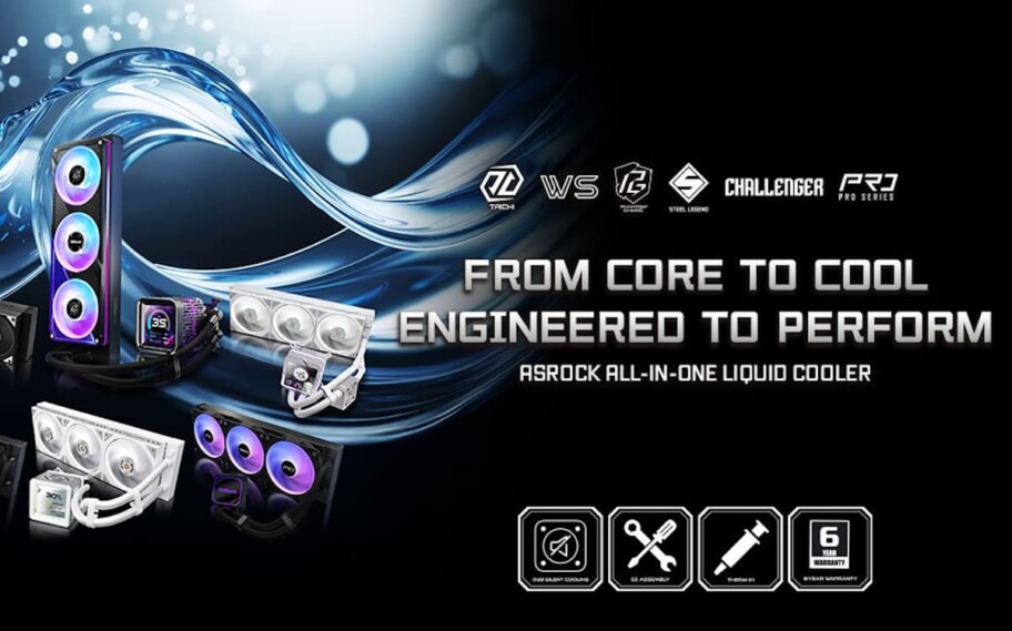 ASRock estreia no mercado de water coolers AIO com linhas Taichi, Phantom Gaming e Challenger