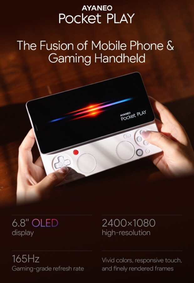 Detalhes da tela do Pocket Play