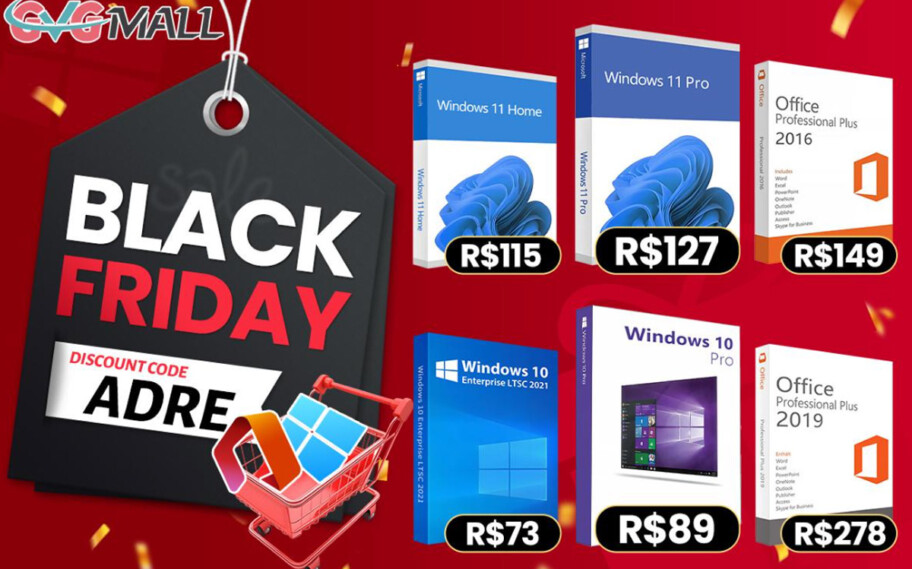 O Windows 11 Pro está por apenas 127 reais e o Windows 10 por apenas73 reais! As promoções da Black Friday continuam a todo vapor!