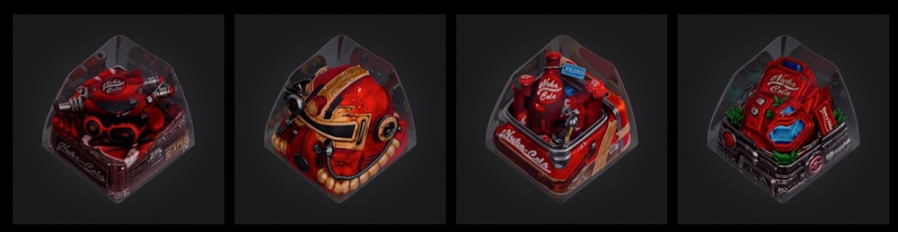 Keycaps artesanais inspirados por Fallout