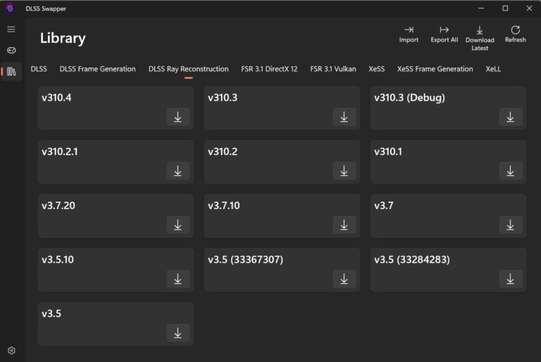 Imagem do DLSS Swapper com Ray Reconstruction