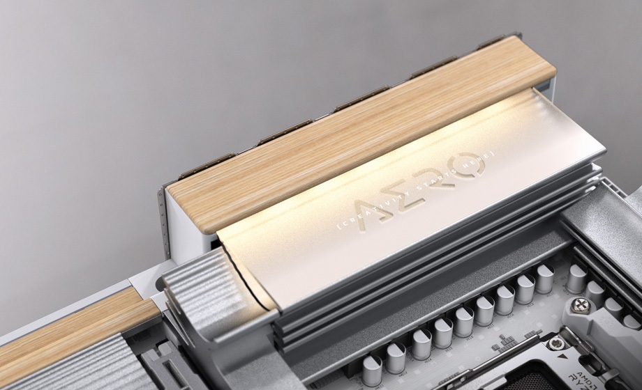 Detalhe em madeira na nova placa da Gigabyte