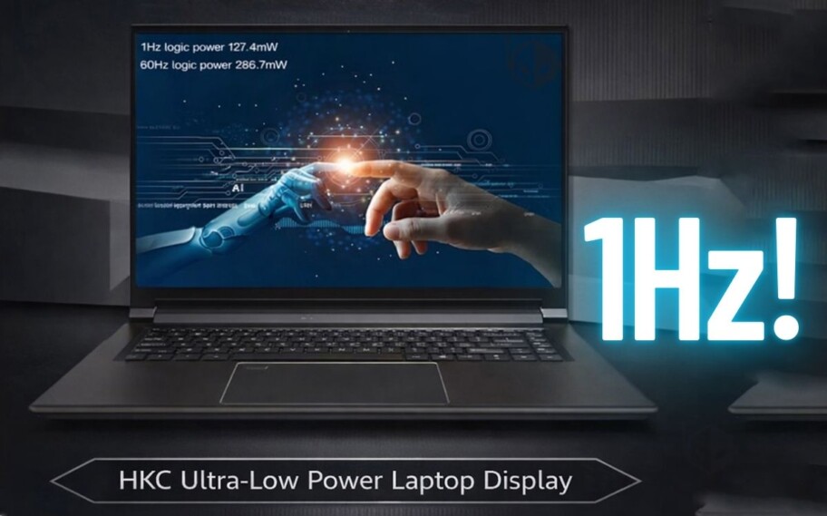 Imagem conceitual de notebook com nova tela KHC