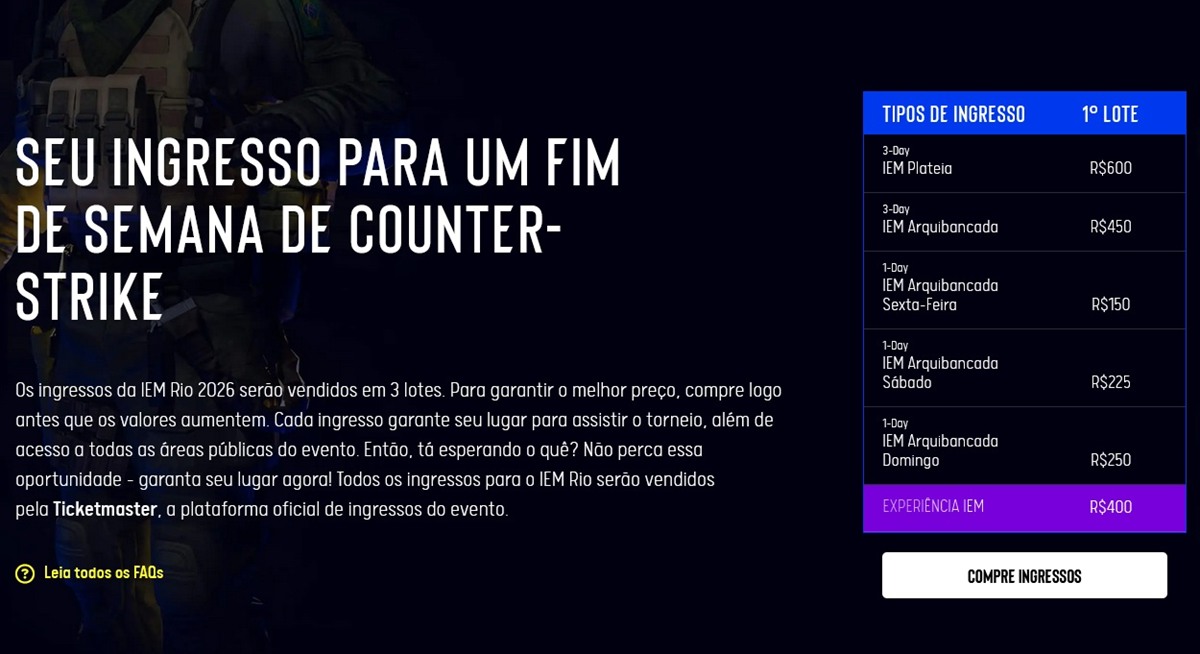 Intel Extreme Masters volta ao Brasil em 2026 com nova edição no Rio de Janeiro
