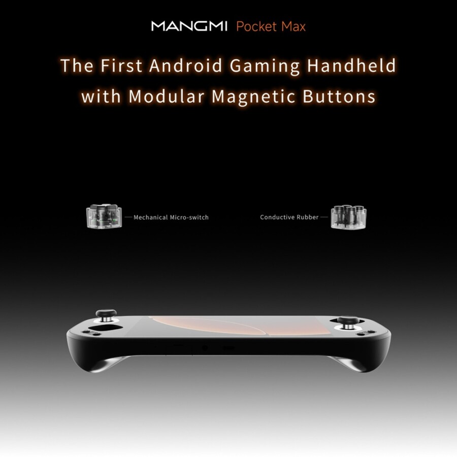 Imagem do Pocket Max com controles modulares