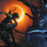 Shadow of the Tomb Raider com xenomorfo editado em cima