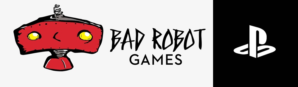 Logos do Bad Robot Games e PlayStation