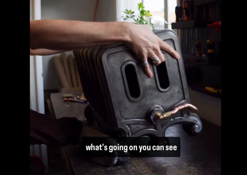 Radiador antigo pesa 50kg