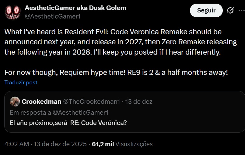 Captura de post de insider