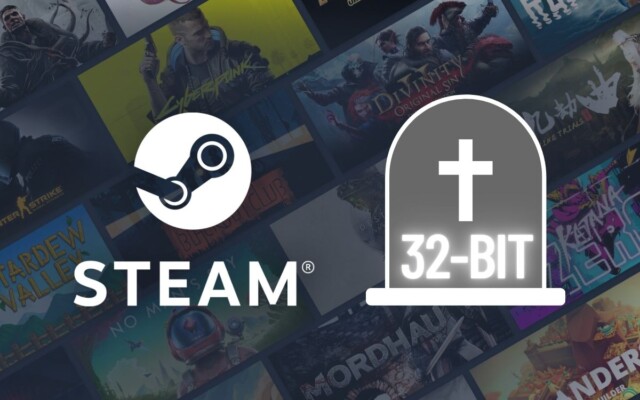 Imagem da Steam editada com túmulo para 32-bit