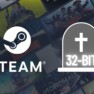Imagem da Steam editada com túmulo para 32-bit
