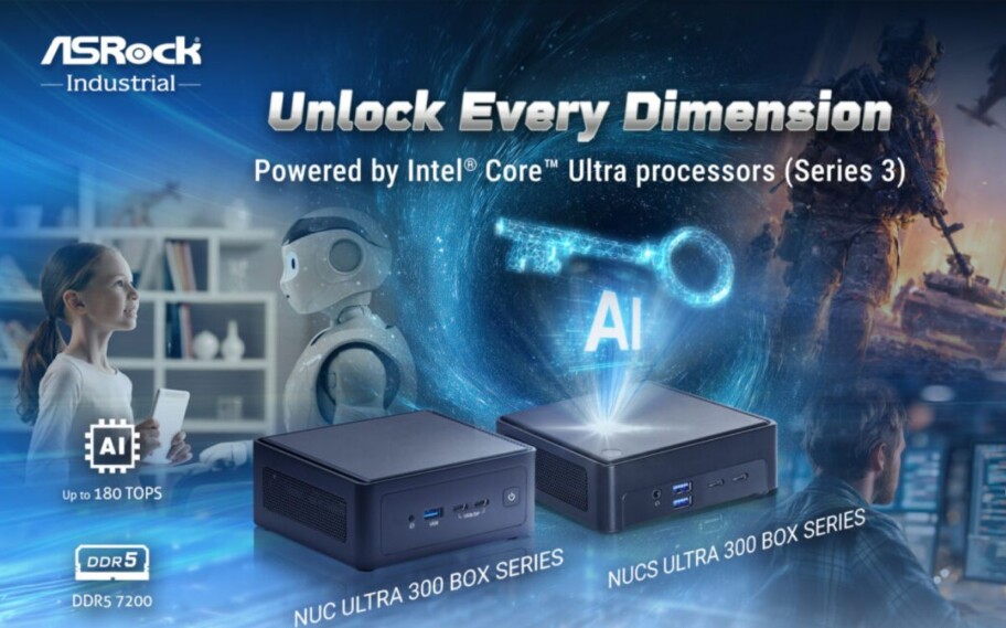 ASRock anuncia mini PCs NUC Ultra 300 com processadores Intel Panther Lake