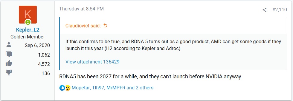 Captura de post de Kepler_L2 no fórum