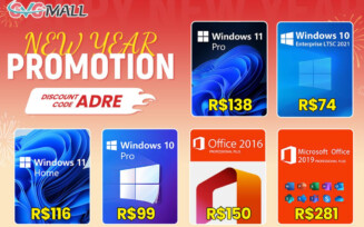 Promoção de Ano Novo de janeiro a todo vapor! Windows 11 Pro por apenas R$138 e Windows 10 por R$74!
